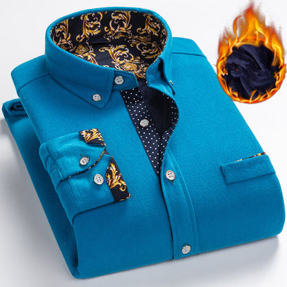 Black Friday Sale - 49% OFF💥Men's High Quality Corduroy Warm Winter Shirt Thick