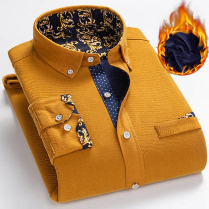 Black Friday Sale - 49% OFF💥Men's High Quality Corduroy Warm Winter Shirt Thick