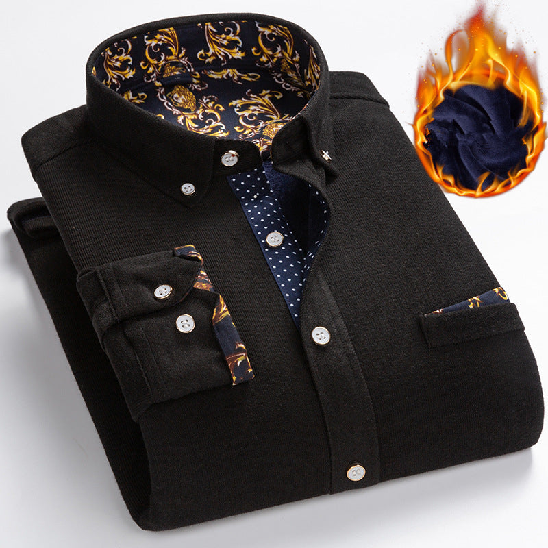 Black Friday Sale - 49% OFF💥Men's High Quality Corduroy Warm Winter Shirt Thick