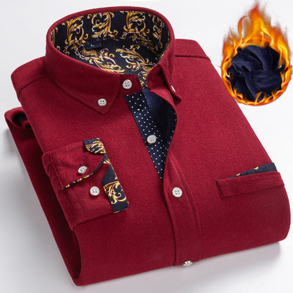 Black Friday Sale - 49% OFF💥Men's High Quality Corduroy Warm Winter Shirt Thick