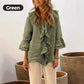🌸2026 HOT SALE 50% OFF🌸Women's Ruffle Collar Blouse with Bell Sleeves