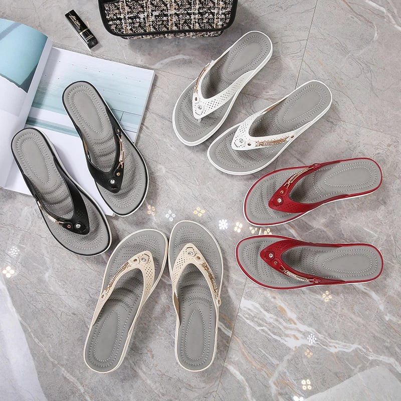 🎀 Flip-flops for women with cushioning that provides arch support