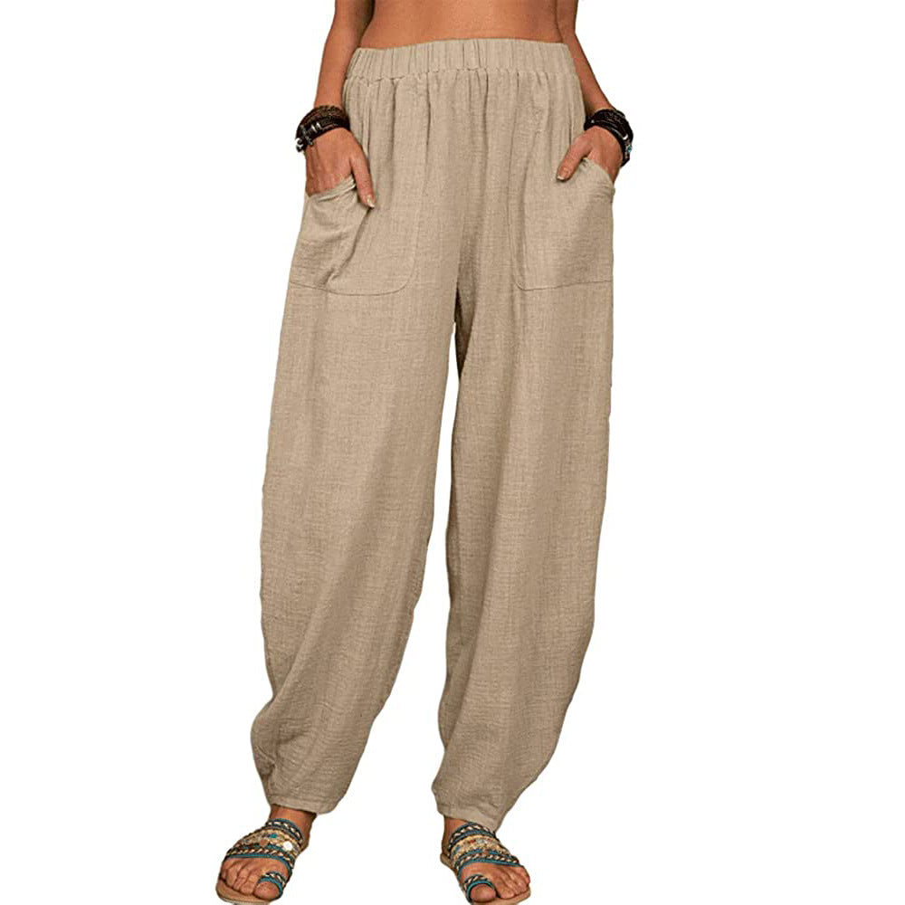 🍂(S-5XL)👚 Wide-leg Linen And Cotton Pants For Women
