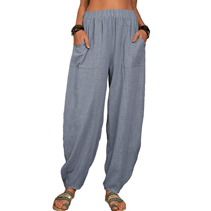 🍂(S-5XL)👚 Wide-leg Linen And Cotton Pants For Women