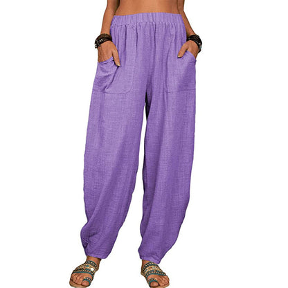 🍂(S-5XL)👚 Wide-leg Linen And Cotton Pants For Women