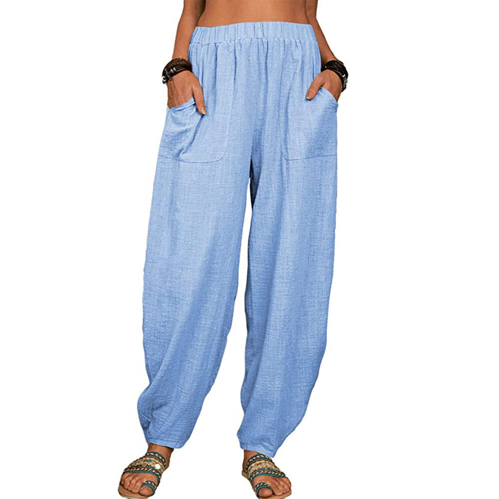 🍂(S-5XL)👚 Wide-leg Linen And Cotton Pants For Women
