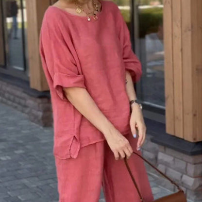 ⏳Time-limited Special⏰Women's 2 Piece Cotton Linen Outfits