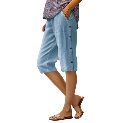 Women's Casual Loose Cotton Linen Breathable Shorts