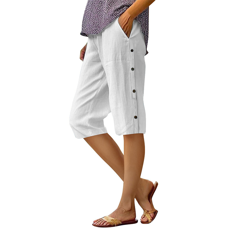 Women's Casual Loose Cotton Linen Breathable Shorts