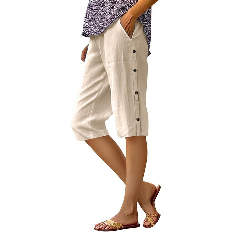 Women's Casual Loose Cotton Linen Breathable Shorts