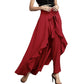 ✨Asymmetrical Ruffle Hem Wide-Leg Pants