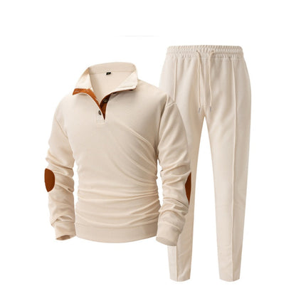 ✨ Elevated Comfort | Men's Knit Half-Zip Sweatshirt & Pants 2-Piece Set