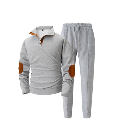 ✨ Elevated Comfort | Men's Knit Half-Zip Sweatshirt & Pants 2-Piece Set