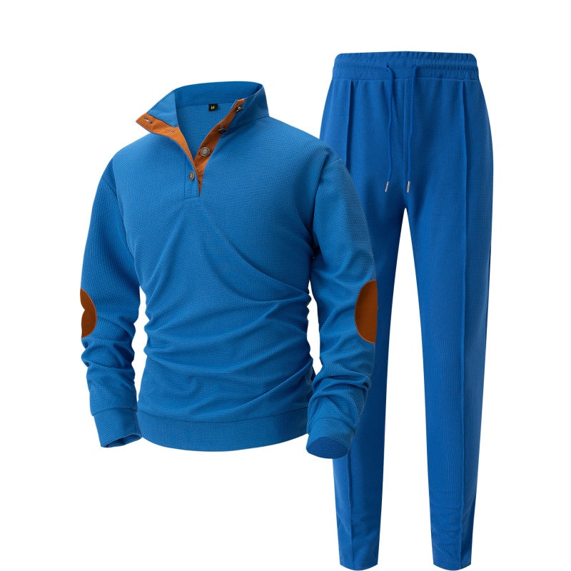 ✨ Elevated Comfort | Men's Knit Half-Zip Sweatshirt & Pants 2-Piece Set