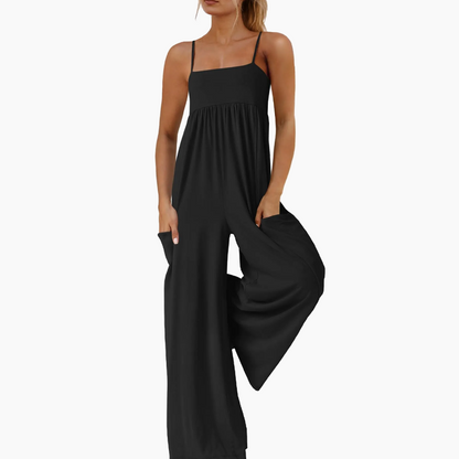 👒 LIMITED-TIME 50% OFF! ✨ Beach Backless Jumpsuit – Strappy, Wide-Leg, Flowy 🏖️