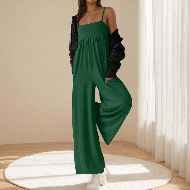 👒 LIMITED-TIME 50% OFF! ✨ Beach Backless Jumpsuit – Strappy, Wide-Leg, Flowy 🏖️