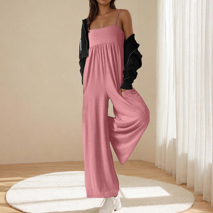👒 LIMITED-TIME 50% OFF! ✨ Beach Backless Jumpsuit – Strappy, Wide-Leg, Flowy 🏖️