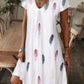 ✨ LIMITED TIME 50% OFF! ⏳ Women's Elegant Floral Print V-Neck Long Dress – Graceful Floral Design & Flattering High Waist 🌸