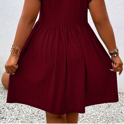 ✨ LIMITED-TIME 50% OFF! 👗 Women's V-Neck Ruffle Trim Dress – Flattering, Soft & Perfect for Any Event 🌸