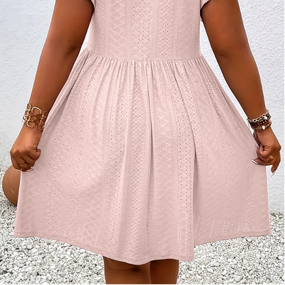 ✨ LIMITED-TIME 50% OFF! 👗 Women's V-Neck Ruffle Trim Dress – Flattering, Soft & Perfect for Any Event 🌸