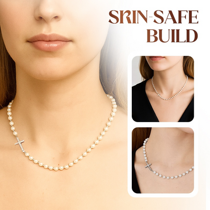 ✨Buy 1 Get 1 Free✨Women’s Elegant Cross Synthetic Pearl Necklace