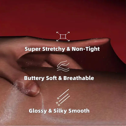 💖 Everyday Comfort | Women's High-Waisted Sheer Shiny Tights – Buy 1 Get 1 Free
