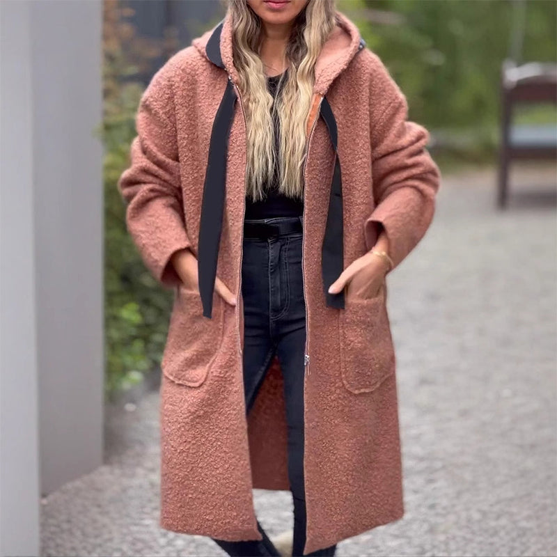 ❄️Winter Specials❄️ Women's Trendy Zip-Up Hooded Coat with Pockets
