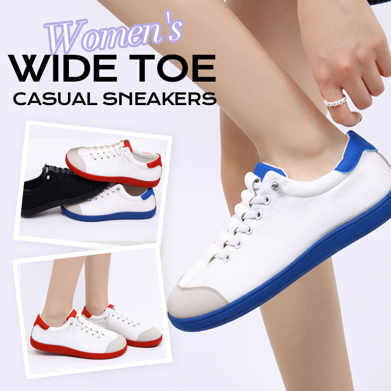 ⏳Time-Limited Special⏰Women's Wide Toe Casual Sneakers – Lightweight, All-Day Comfort & Slip-Resistant Flat Sole 👟☁️