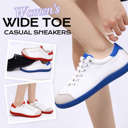 ⏳Time-Limited Special⏰Women's Wide Toe Casual Sneakers – Lightweight, All-Day Comfort & Slip-Resistant Flat Sole 👟☁️