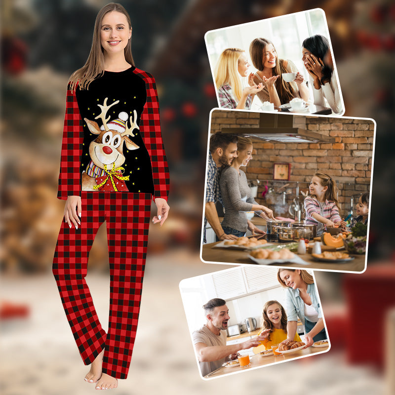 🎄Early Christmas promotion 49% OFF🎁Family Reindeer Print Christmas Pajamas Set