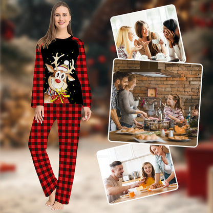 🎄Early Christmas promotion 49% OFF🎁Family Reindeer Print Christmas Pajamas Set