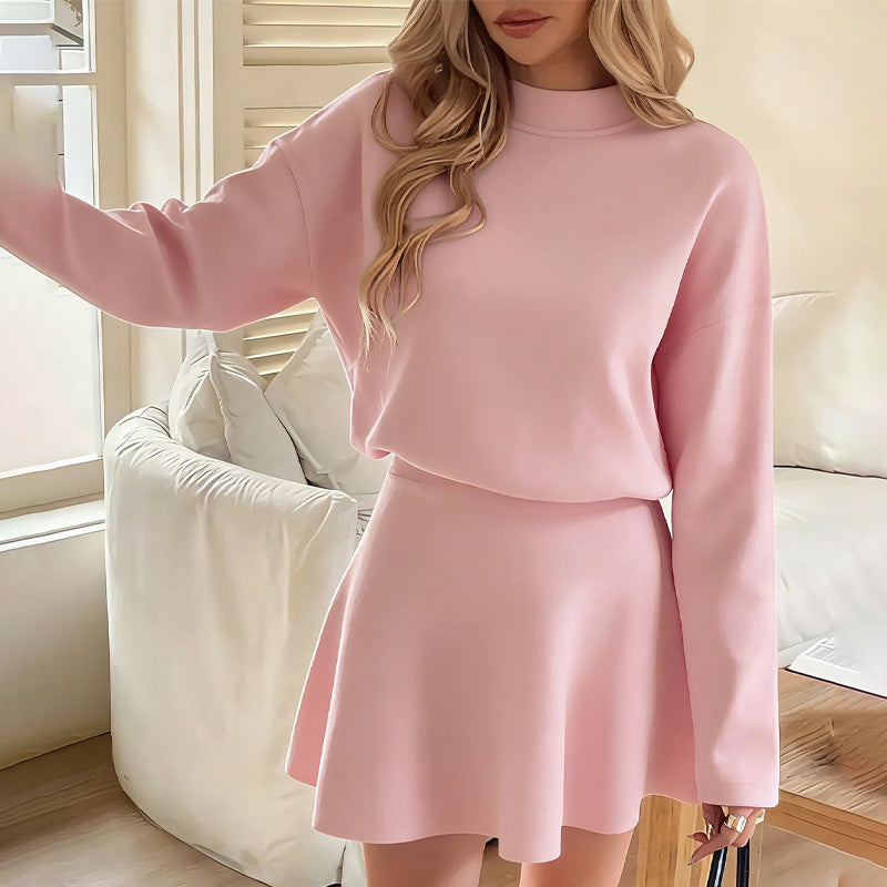 💖Black Friday Mega Deal – 50% off!💖 ✨Women's Mock Neck Knit A-Line Mini Dress