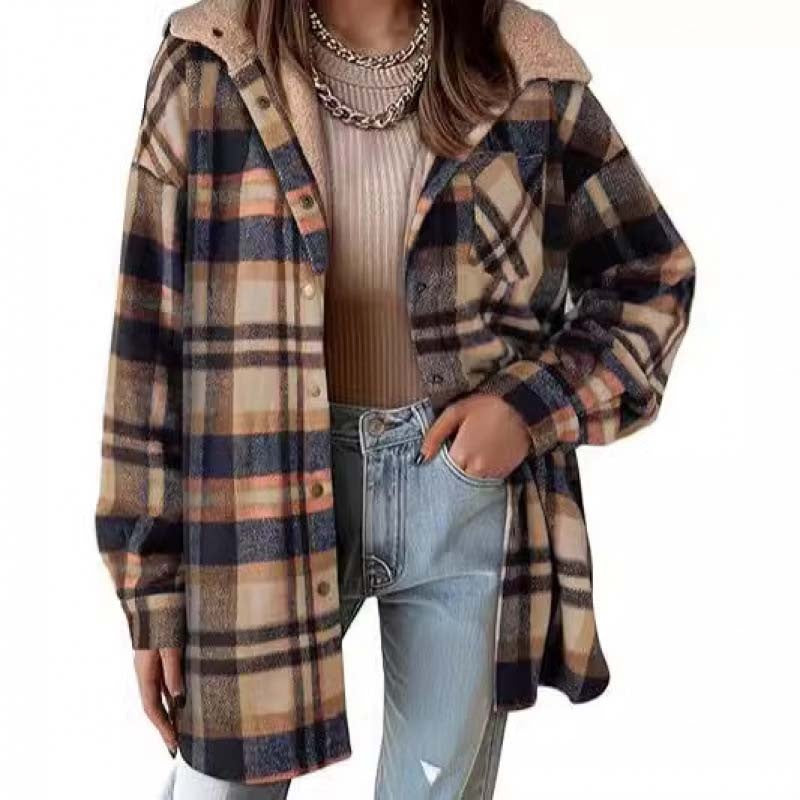 🎉 Last Day Promotion-60% OFF 🧥Women’s Classic Cozy Plaid Hooded Jacket