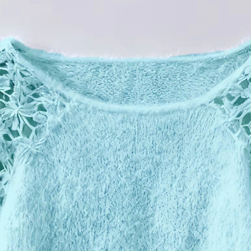 ⏳Time-Limited Special⏰Women's Crochet Lace Lantern Sleeve Sweater👚