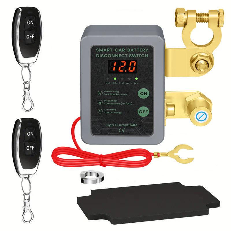 Anti-Theft Car Battery Disconnect Switch with Remote