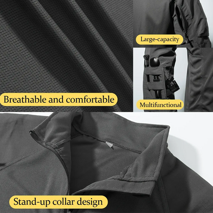 50% OFF! 💎 Durable Multi-Pocket Outdoor Workout Shirt – Breathable, Rugged & Tactical-Ready 🌲💪