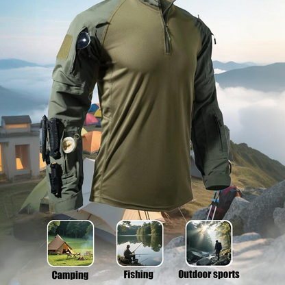 50% OFF! 💎 Durable Multi-Pocket Outdoor Workout Shirt – Breathable, Rugged & Tactical-Ready 🌲💪