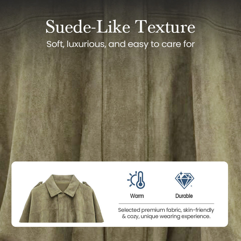 ⏰Last Day Sale 50% Off💃Women's Suede-Like Cropped Bomber Jacket