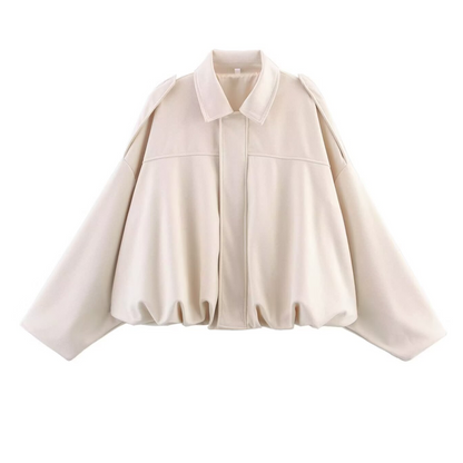 ⏰Last Day Sale 50% Off💃Women's Suede-Like Cropped Bomber Jacket