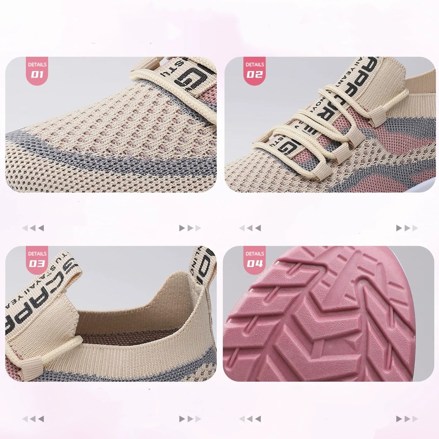 👟 Lightweight Comfort | Women's Breathable Lace-Up Walking Shoes