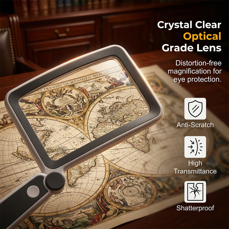 🔥Folding Handheld Magnifying Glass with Light for Reading