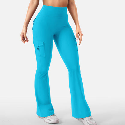 ✨ Flattering Freedom | Women's High-Waist Flare Yoga Cargo Pants