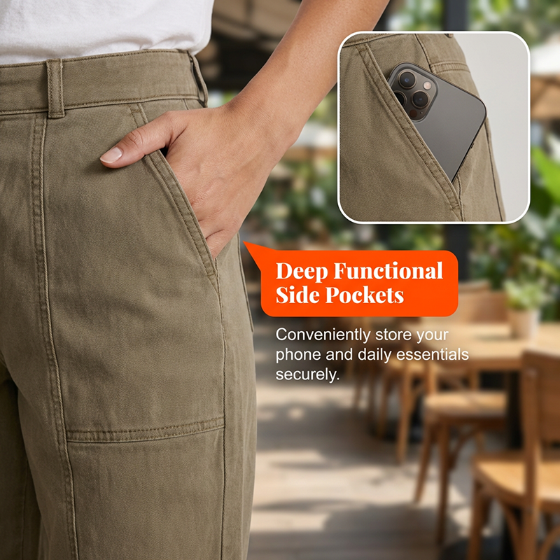 👖 50% OFF NOW! Women's High-Waist Tapered Utility Pants – Slimming Fit, Practical Pockets & Wrinkle-Resistant Fabric ✨👜