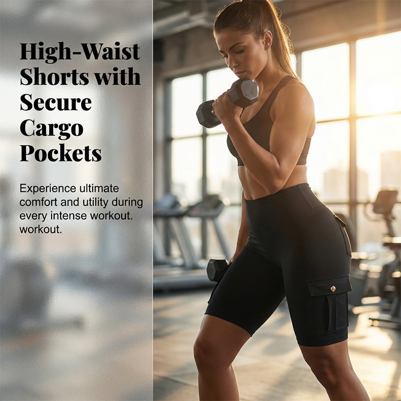 💥🧘‍♀️🍑 50% OFF! High‑Waist Butt‑Lifting Shorts – 4‑way stretch, squat‑proof. Pockets for phone & keys. Gentle tummy control, all‑day comfort. Your workout bestie. 🩳✨