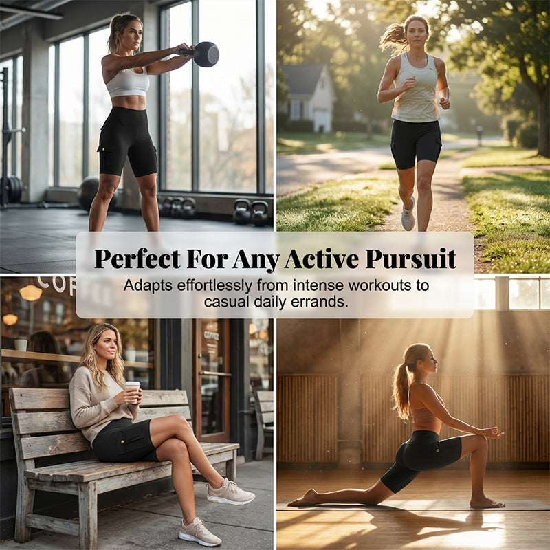 💥🧘‍♀️🍑 50% OFF! High‑Waist Butt‑Lifting Shorts – 4‑way stretch, squat‑proof. Pockets for phone & keys. Gentle tummy control, all‑day comfort. Your workout bestie. 🩳✨