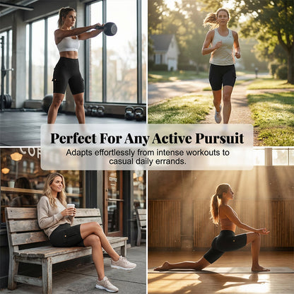 💥🧘‍♀️🍑 50% OFF! High‑Waist Butt‑Lifting Shorts – 4‑way stretch, squat‑proof. Pockets for phone & keys. Gentle tummy control, all‑day comfort. Your workout bestie. 🩳✨