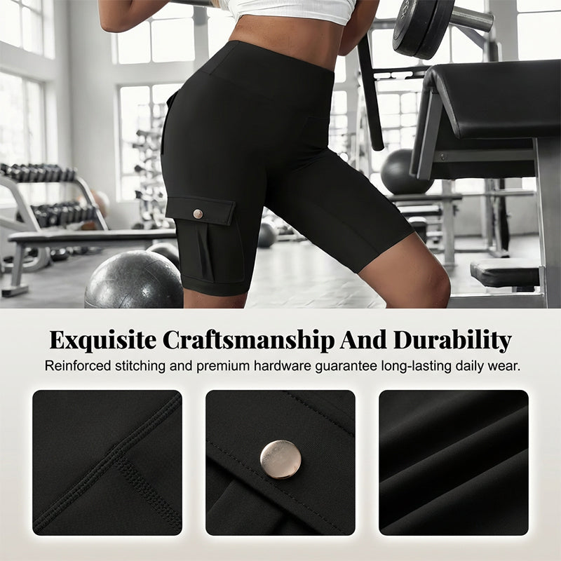 💥🧘‍♀️🍑 50% OFF! High‑Waist Butt‑Lifting Shorts – 4‑way stretch, squat‑proof. Pockets for phone & keys. Gentle tummy control, all‑day comfort. Your workout bestie. 🩳✨
