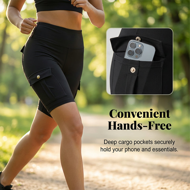 💥🧘‍♀️🍑 50% OFF! High‑Waist Butt‑Lifting Shorts – 4‑way stretch, squat‑proof. Pockets for phone & keys. Gentle tummy control, all‑day comfort. Your workout bestie. 🩳✨