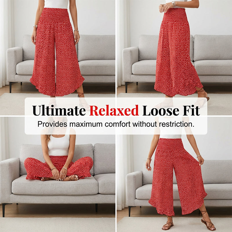 💖50% OFF🌺Women’s Flowy High Waist Wide-Leg Pants – Slimming, Comfy & Chic
