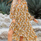 ⏳Limited-time Sale 50% OFF👗Women's 2026 V-Neck Long Puff Sleeve Bohemian Floral Dress